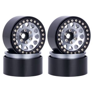 1.9" Aluminum Beadlock Wheels for 1/10 RC Crawler - Compatible with Axial SCX10 Wraith TRX4 TRX6 D90 Tamiya Capra (4Pcs )