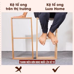 Kệ Sách Tổ Ong 2 - 3 - 4 - Đa Tầng Đa Năng Kệ Sách Đứng Kệ Đa Năng Decor Nhà Cửa Gọn Đẹp Dùng Được Nhiều Kiểu Luzo Home