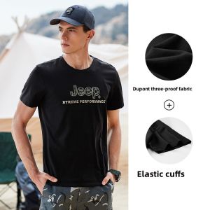 Jeep | Jeep Quick Dry Mens T-Shirt Outdoor Sports Sweat Absorbent Breathable Loose Fit Mountain Climbing Print Short Sleeve Summer
