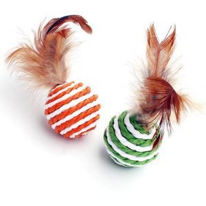 Cat Toy Ball - Multicolored, Made from Soft Plush Material for Playful Interactions, Perfect for Catching and Teasing
