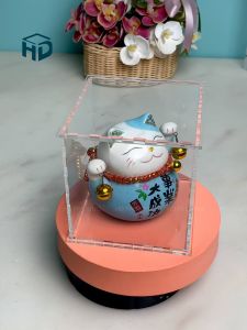 กล่องอะคริลิคใส ใส่โมลเดล 12.5x12.5cm ฝาเปิดด้านบน