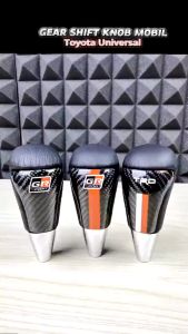 Tuas Persneling Mobil Toyota GR Sport TRD Kulit & Carbon Fiber Premium / Gear Shift Knob Mobil Carbon Fiber Premium / Gigi Mobil Mewah