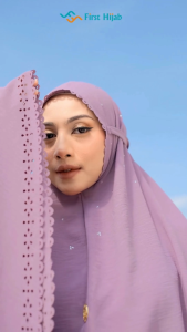 FIRST HIJAB - Rayya Mukena Dewasa Bahan Air Flow Crinkle Motif Cutting Laser