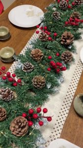 NUVOX 9FT Christmas Garland Decoration Non-Lit Artificial Garland for Outdoor or Indoor Use Premium Quality Soft Green Holiday Decor Home Garden Wedding Party Decorations