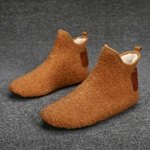 YRZL Nam Cao Cấp Hàng Đầu Mùa Đông Dép Bông Ấm Áp Slip-On Nhẹ Sang Trọng Trong Nhà Cho Nữ Thoải Mái Đế Cao Su Giày Giải Trí