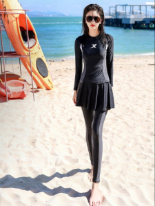 XTEP | UV Protection Conservative Long Sleeve & Pants Separated Swimwear For Professional Sports And Hot Springs