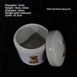 Pet Funeral Urn Commemorative Tank Jingdezhen Ceramic Dogs and Cats Funeral Products Pet Paradise House