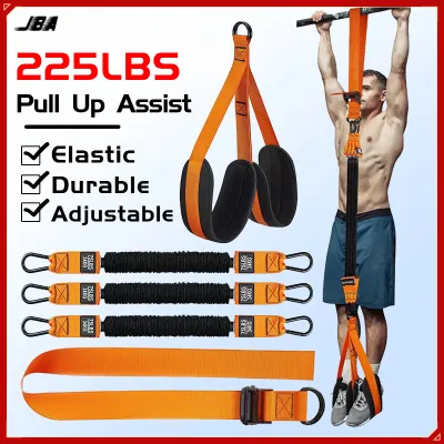 JBA Pull Up Assist Band Set 225LBS 3 levels Adjustable Durable Elastic Versatile Latex Resistance Band Anti-Break for Pull-Up Training Home Workout Essential For Fitness