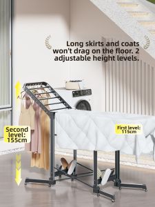 XIAJIANNA | Multipurpose Movable Balcony Outdoor Wing-shaped Clothes Drying Rack