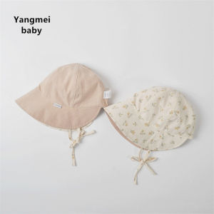 Moinmlon Double-Sided Wearable Korean Style Sunshade Baby Toddler Cotton Breathable Wide Brim Duckbill Cap Spring Autumn