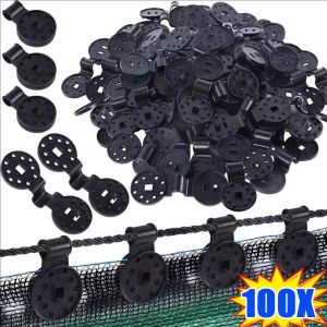 100 ชิ้น คลิปตาข่ายบังแดด เครื่องมือทำสวน / คลิปหนีบผ้าบังแดดเรือนกระจก / ตะขอเกี่ยวตาข่ายรั้วตาไก่พลาสติก / เครื่องมือ DIY สำหรับแขวนเต็นท์กลางแจ้ง