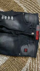 Celana Jeans Long Pants Denim Sobek Ripped Tidak Tembus Skinny Fit Destroy