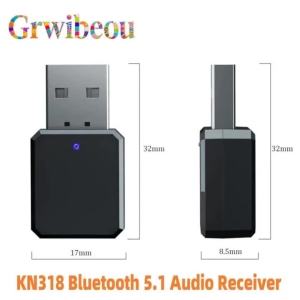 USB Bluetooth 5.1 Bộ Thu Âm Thanh Stereo Xe Hơi Cuộc Gọi Rảnh Tay Không Dây Đầu Ra Kép Aux Bộ Thu Video Bộ Chuyển Đổi Âm Thanh