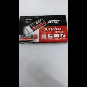Astar Pemadam Putih Tanpa Habuk / Dust-Free White Eraser WE1871(Price for 1Pcs)