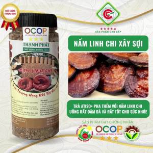 Trà NẤM LINH CHI XÂY SỢI 100gr THẠNH PHÁT 100% tự nhiên SẢN PHẨM CAO CẤP hộp 100gr giúp thanh lọc cơ thể tốt cho gan thận mật