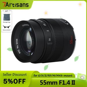 7Artisans 55mm F1.4 II Large Aperture Prime Lens For Sony E Mount A7 /Canon Eos-M/Fuji XF/Macro 4/3 Mount/Nikon Z