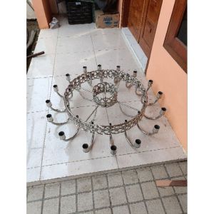 lampu gantung jangkar cabang 20 cabang 16 diameter 90cm sudah ada fittingan