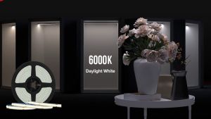 COB Flexible LED Strip Light 480 LED High Density LED Tape Light Bar FCOB Led Light RA90 Warm Nature Cool White Linear Lamp with Power Adapter for Bedroom Cabinet Kitchen Office