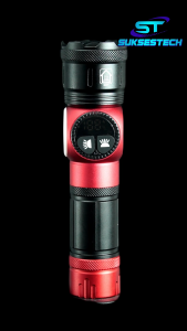 Senter Cas Aluminium Led COB 9 Mode Lampu Super Light Redchargeable Waterproof XA B606