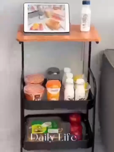 Moving side table small cart sofa side table bedside storage rack high coffee table living room snack cabinet rental room bedside table