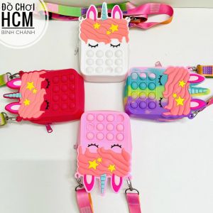 [LOẠI LỚN - ĐẸP] Đồ chơi túi đeo Pop it túi đeo chéo trẻ em giúp giải tỏa căng thẳng giảm stress trò chơi fidget