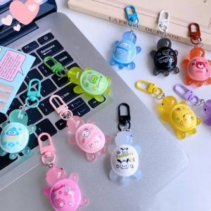 Marine Animal Glowing Turtle Keychain Kawaii Sanrio Anime Series Colorful Turtle Keychain Sweet and Cute Cinnamoroll Kuromi Pochacco Backpack Pendant Childrens Toy Gift