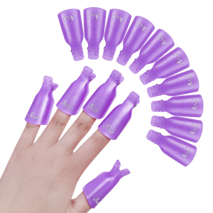 10-Piece Reusable Nail Clamp Set for Removing Acrylic Nail Art and Gel Polish - Professional Nail Removal Tool Kit