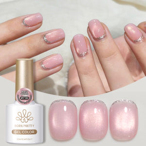 BORN PRETTY 10ml Rosy White Moonlight Cat Magnetic Gel Ultra Shine Semi Permanent Soak Off UV Gel Manicure Nail Art Varnish