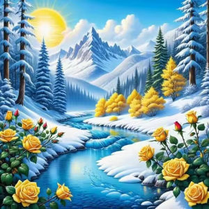 Kayou | DIY Pictures By Number Natural Scenery Kits Painting By Numbers Drawing on Canvas Hand Painted Picture Art Gift Home Decor