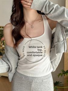 Miiow | Cat Woman Slim Fit Tank Top Base Layer Womens Summer Outdoor Wear Workwear Style Solid Color Regular Length Fiber Blend