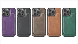 Ốp Điện Thoại Da RFID Tháo Rời Được Cho iPhone 18/17 Pro Max/16 Plus/15/14/13/12 Với Giá Đỡ Thẻ Từ Tính Tương Thích Sạc Không Dây