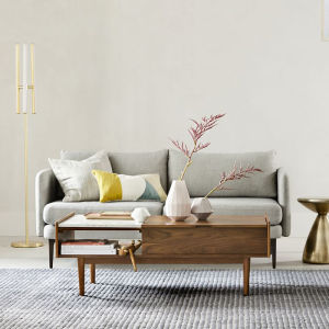 Scandinavian Fabric Sofa Living Room Small Apartment Minimalist Modern Three-Seat Combination Simple Ins Style Technology Cloth Sofa