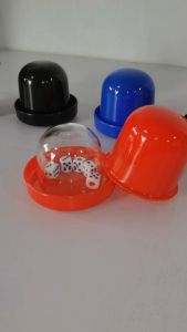 CHS 1 Set Dice Cup Set w/5pcs Dices Tray/Lid Anti-cheating Game Dice Fashion Games
