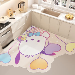 Big Ears Dog Kitchen Floor Mat Non-Slip and Oilproof Leather PVC Care-Free Waterproof For Home Foot Mat Anti-Dirty Carpet