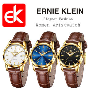 ERNIE KLEIN Korean Style Small Dial Authentic Genuine Leather Watch For Woman Water Proof Fashion Elegant Watch for Kids Girls