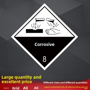 RUIKELAIXIANG | Reflective Warning Sign for Hazardous Chemical Vehicles Corrosive Flammable Gas and Liquid