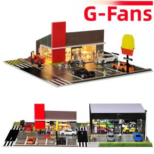 Bộ Mô Hình Xe Hơi Thu Nhỏ Tỷ Lệ 1:64 GFans Mô Hình Nhà Để Xe Đồ Chơi Trưng Bày Cảnh Xe Dành Cho Sưu Tập Kiến Trúc Chủ Đề Nhà DIY