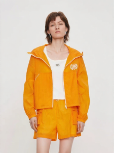 URLAZH | Dopamine Boost Citrus Print Lightweight Hooded Jacket