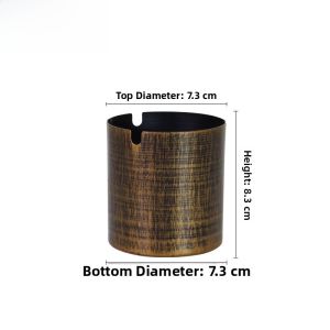 Creative Iron Windproof Ashtray with Cover Personalized Anti-Dust for Living Room Commercial Use Trendy Metal Ashtray