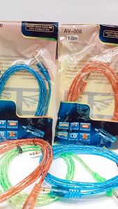 Kabel Aux Transparan 1x1 /1ni1 1M AV-006 & AV-005 Transparan Cable Aux