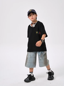 Áo Thun Ngắn Tay Mùa Hè Cho Bé Trai Bé Gái In Hình Năng Động Cổ Tròn | JJ Kids Fashion