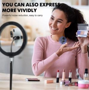 K8 2 in1 Portable Wireless Lapel Microphone Noise Reduction For Daily Streaming Live Show Interview Vlogging Recording