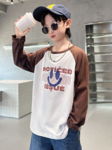 เด็กผู้ชาย เสื้อสเว็ตเชิ้ต ฤดูใบไม้ผลิ ฤดูใบไม้ร่วง เสื้อเชิ้ตชั้นฐานสไตล์ เสื้อผ้าเด็กหล่อ ผ้าฝ้าย วัสดุ ลำลอง ชุดเด็กใส่สบาย