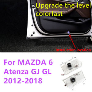 2PCS LED Projector Shadow Light Auto Door Light For Mazda 6 GJ GL Atenza 2012 2013 2014 2015 2016 2017 2018