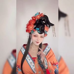 Búi tóc giả cài đầu hoá trang cổ trang kiểu mới các mẫu- Hoa Nhụy Phu Nhân