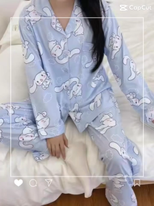 DH HOME  ชุดนอนเเขนยาวขายาวสินค้าขายดี เเฟชั่นใหม่ ลายการฟฟิก น่ารัก มีหลายลายให้ได้เลือกใส่ เนื้อผ้าคุณภาพดีใส่สบายสินค้าพร้อมส่ง ฟรีไซร์