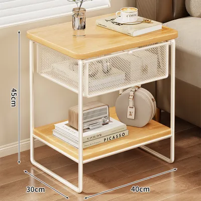Modern Multifunction Layered Bedside Storage Cabinet