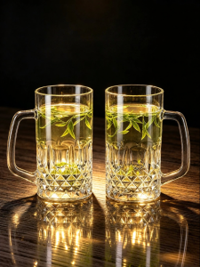 HONGZHU | Large Capacity Glass Mug with Handle