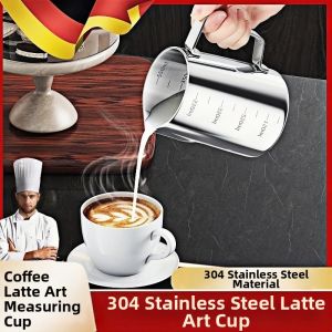 Stainless Steel Food Grade Milk Frothing Pitcher with Scale and Spout 316 Stainless