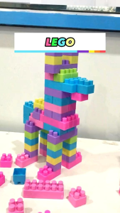 Mainan Balok Susun MR BLOCK Plastik Aman Motif Mobil & Orang Ukuran Besar Imajinasi & Kreasi Anak